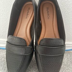 Style & Co. Black Textured Women's Flats